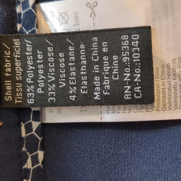 OLSEN EUROPE Mona Straight Navy Blue Women dress pants - S/6 - Picture 6 of 9